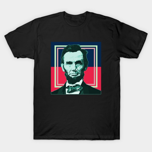 Abraham Lincoln - Retro T-Shirt by adamzworld